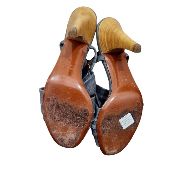 Lanvin Jean And Wooden High Heels Size EU 40/ US 9.5 - Picture 9 of 12